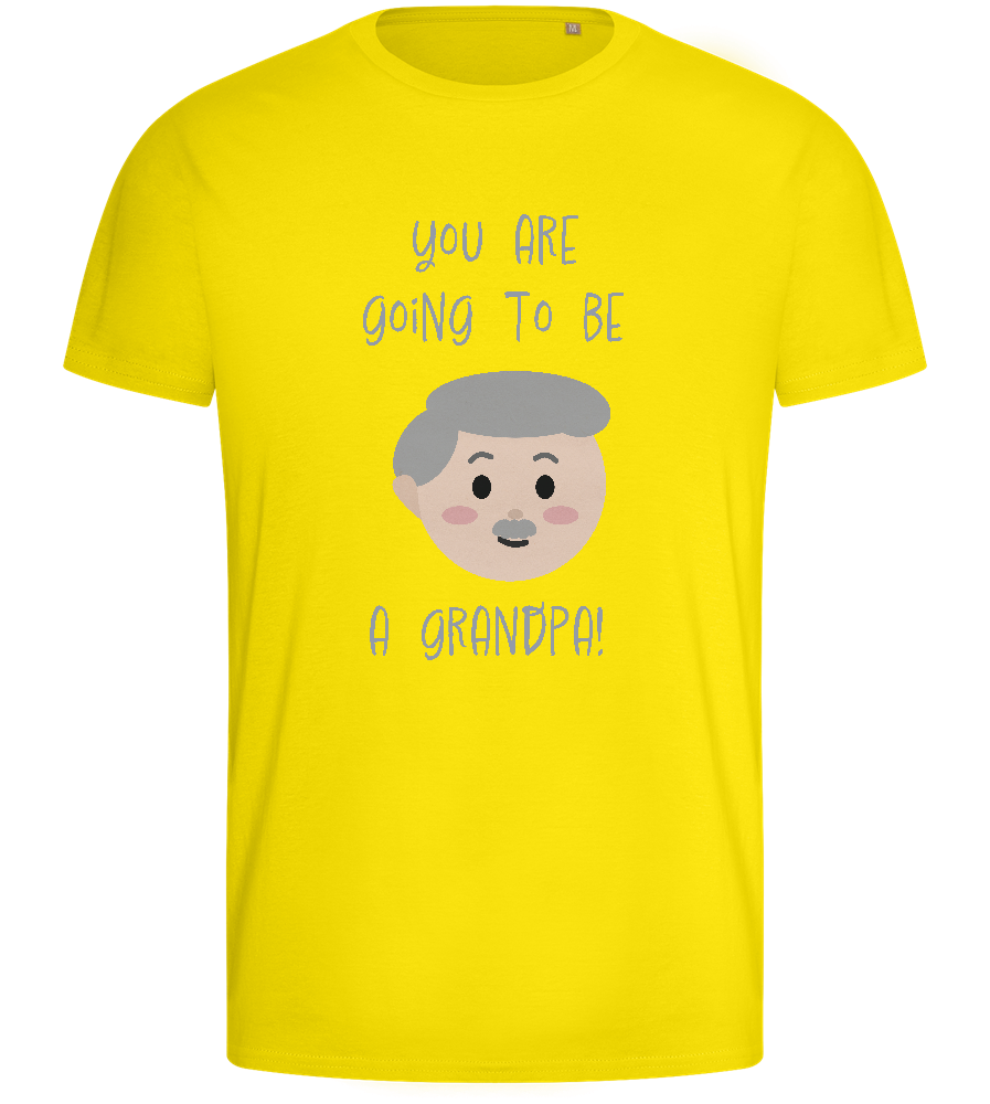 Going To Be A Grandpa Design - Basic men's fitted t-shirt_YELLOW_front