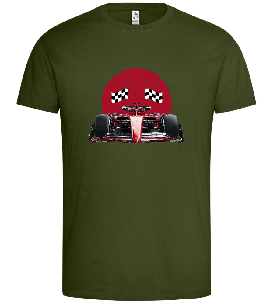 Speed Demon Design - Premium men's t-shirt_DARK KHAKI_front