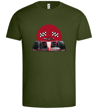 Speed Demon Design - Premium men's t-shirt_DARK KHAKI_front