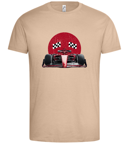 Speed Demon Design - Premium men's t-shirt_SAND_front