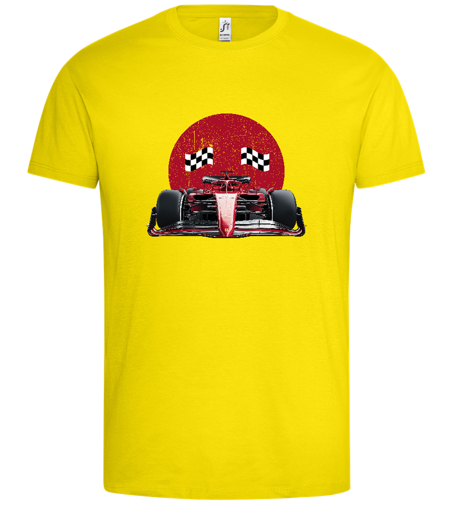 Speed Demon Design - Premium men's t-shirt_YELLOW_front