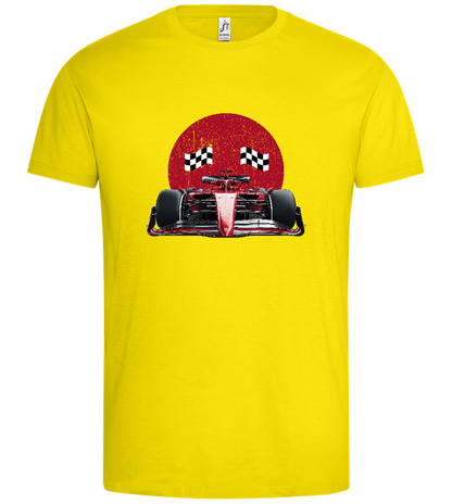 Speed Demon Design - Premium men's t-shirt_YELLOW_front