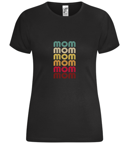 Colourful Mom Design - Comfort women's t-shirt_DEEP BLACK_front