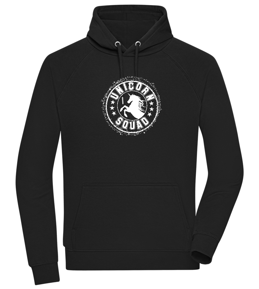 Unicorn Squad Logo Design - Comfort unisex hoodie_BLACK_front