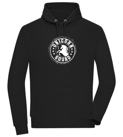 Unicorn Squad Logo Design - Comfort unisex hoodie_BLACK_front