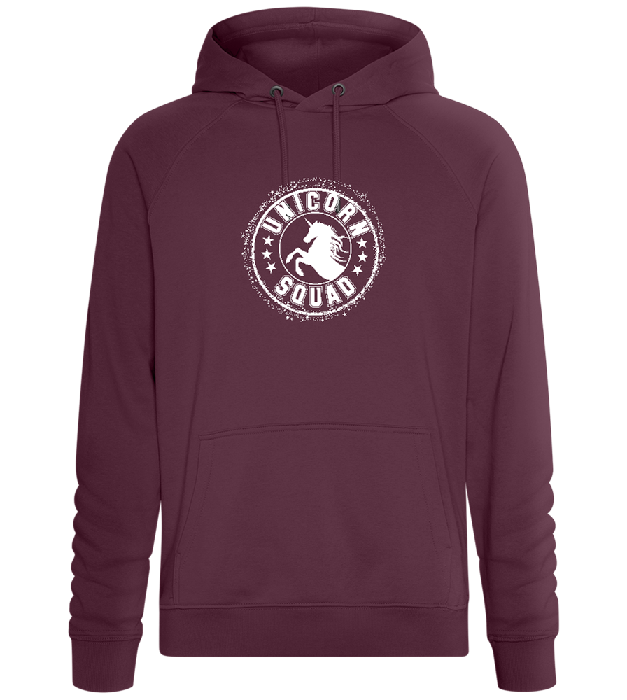 Unicorn Squad Logo Design - Comfort unisex hoodie_BORDEAUX_front