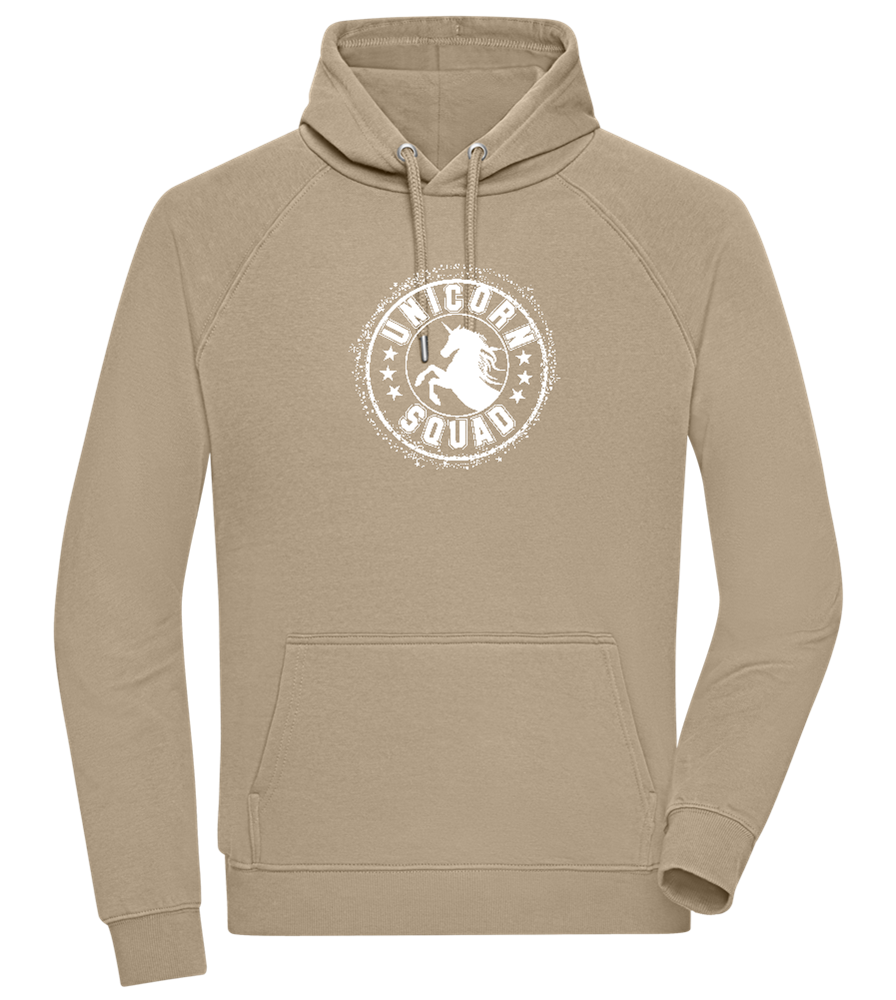 Unicorn Squad Logo Design - Comfort unisex hoodie_KHAKI_front