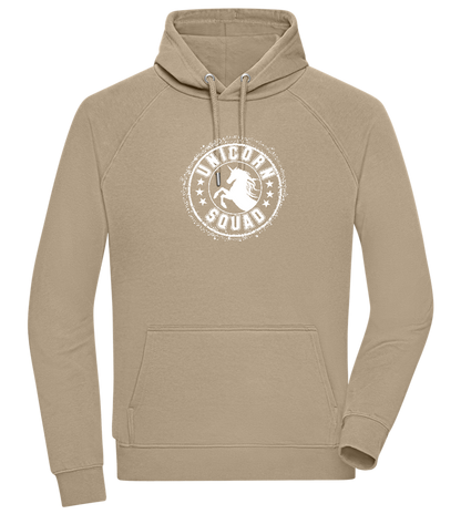 Unicorn Squad Logo Design - Comfort unisex hoodie_KHAKI_front