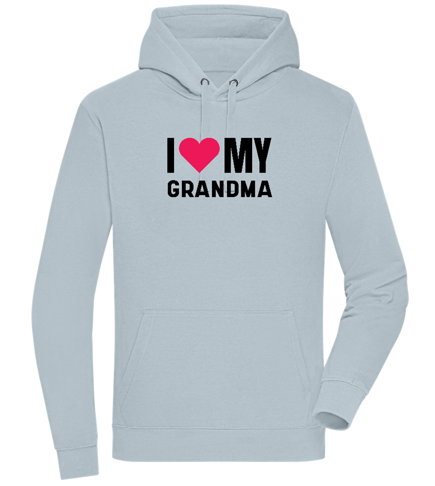 I Love My Grandma Design - Premium unisex hoodie_CREAMY BLUE_front