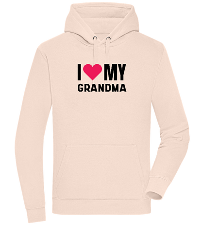 I Love My Grandma Design - Premium unisex hoodie_LIGHT PEACH ROSE_front