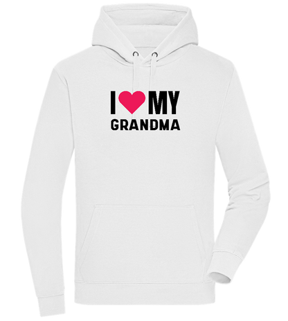 I Love My Grandma Design - Premium unisex hoodie_WHITE_front