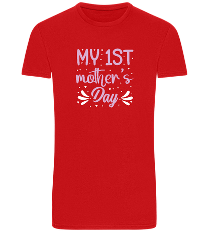 My 1st Mother's Day Design - Basic Unisex T-Shirt_RED_front