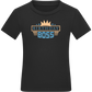 The Birthday Boss Design - Comfort boys fitted t-shirt_DEEP BLACK_front