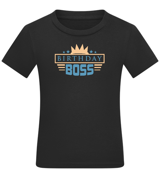 The Birthday Boss Design - Comfort boys fitted t-shirt_DEEP BLACK_front