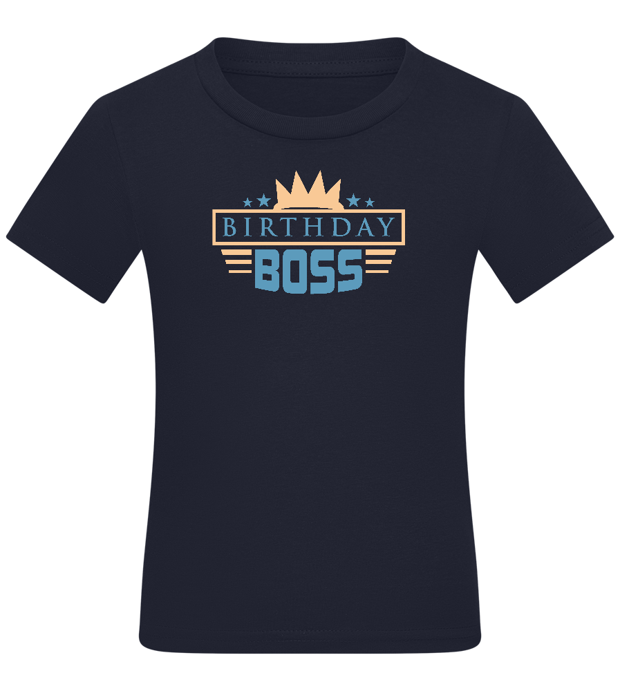 The Birthday Boss Design - Comfort boys fitted t-shirt_FRENCH NAVY_front