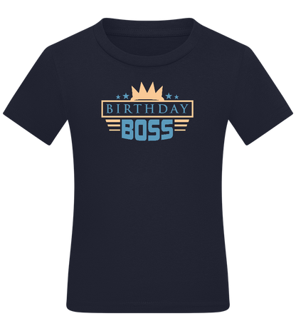 The Birthday Boss Design - Comfort boys fitted t-shirt_FRENCH NAVY_front