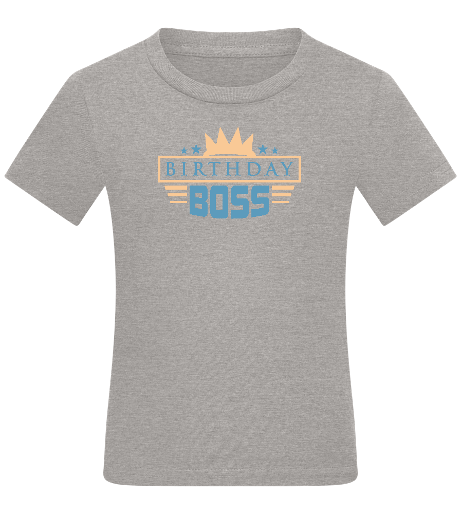 The Birthday Boss Design - Comfort boys fitted t-shirt_ORION GREY_front