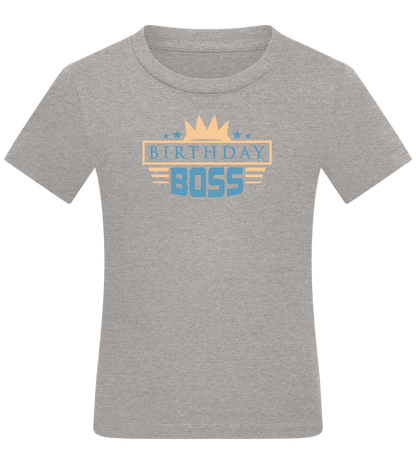 The Birthday Boss Design - Comfort boys fitted t-shirt_ORION GREY_front