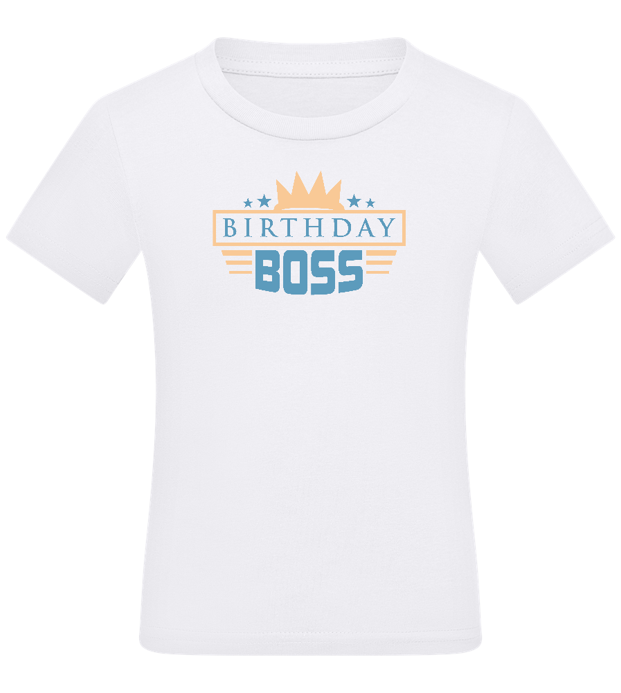 The Birthday Boss Design - Comfort boys fitted t-shirt_WHITE_front