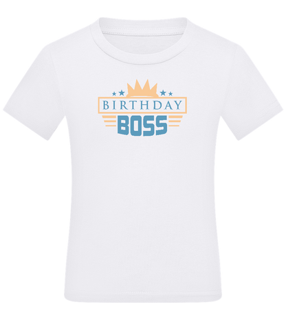 The Birthday Boss Design - Comfort boys fitted t-shirt_WHITE_front