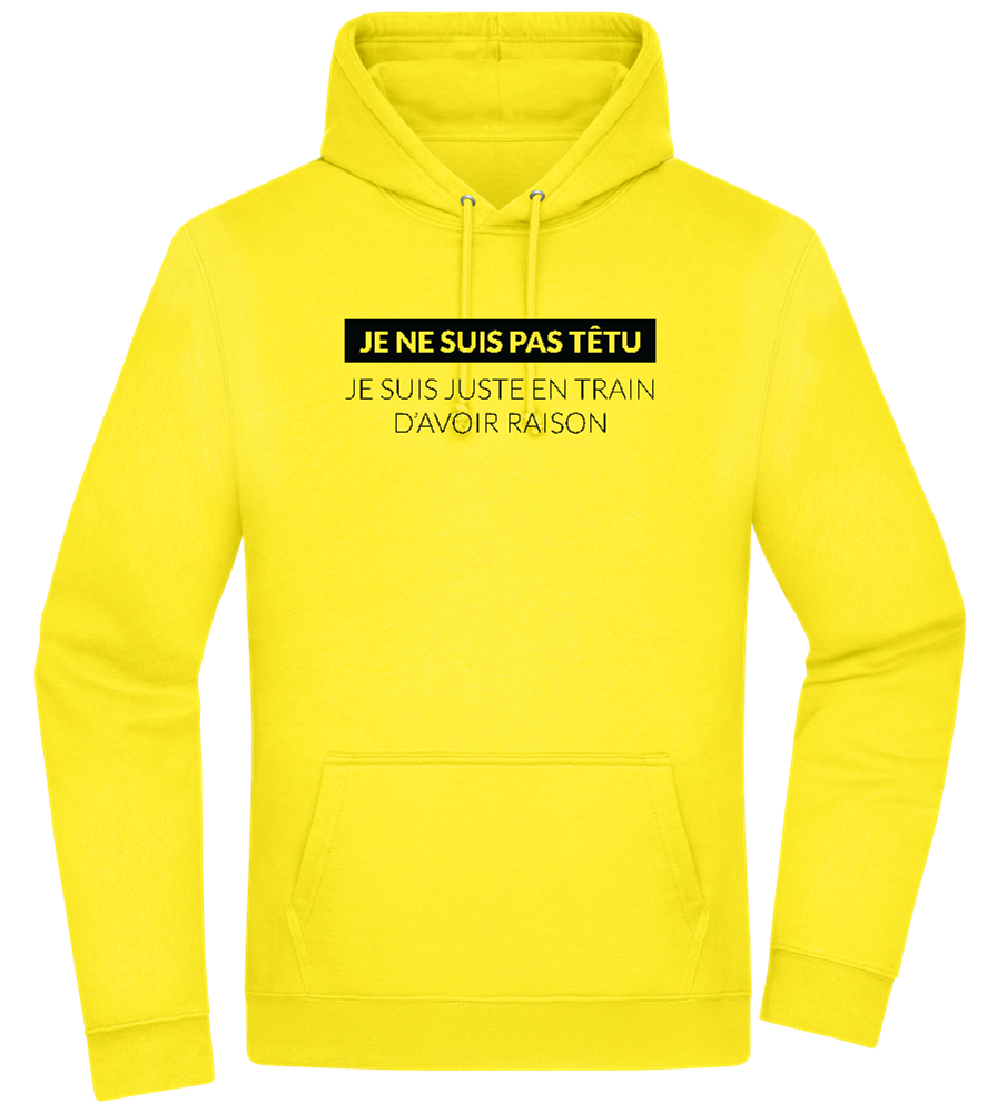 I'm Always Right Design - Premium Essential Unisex Hoodie_YELLOW_front