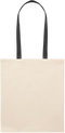 Essential colored handle tote bag_BLACK_front