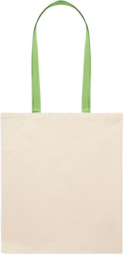 Essential colored handle tote bag_LIME_front