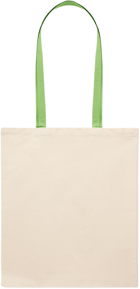 Essential colored handle tote bag_LIME_front