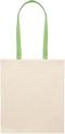 Essential colored handle tote bag_LIME_front