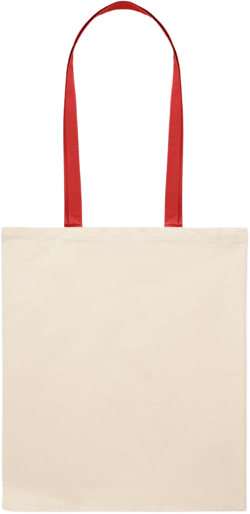 Essential colored handle tote bag_RED_front