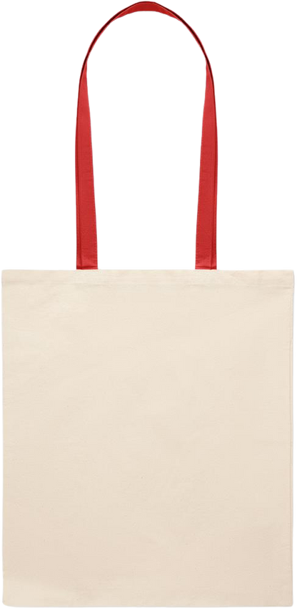 Essential colored handle tote bag_RED_front