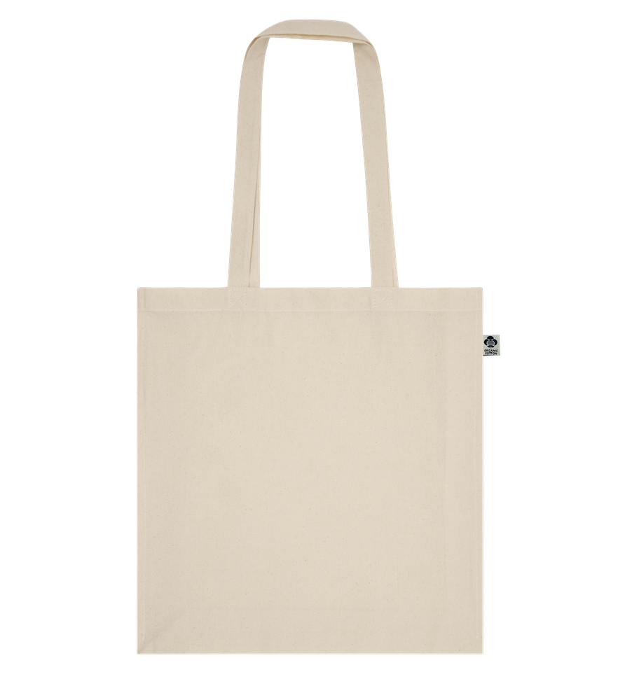 Pencil of a Teacher Design - Basic organic cotton tote bag_BEIGE_back