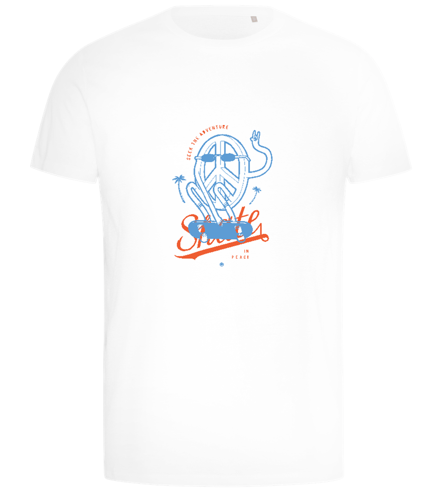 Skate Peace Design - Comfort men's t-shirt_WHITE_front