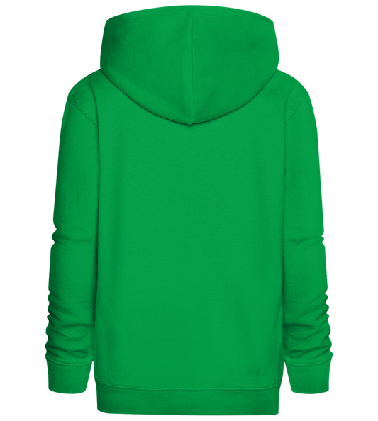 Gingerbread Man Design - Comfort Kids Hoodie_MEADOW GREEN_back