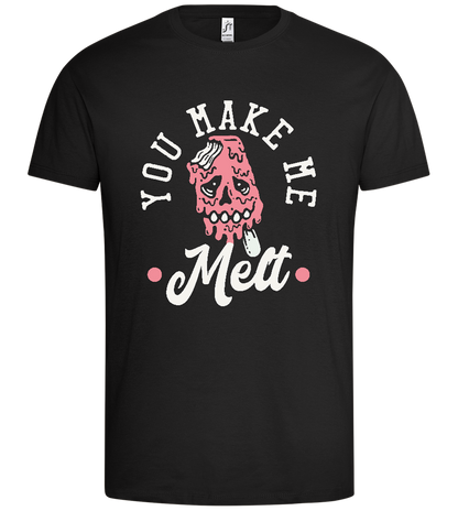 You Make Me Melt Design - Premium men's t-shirt_DEEP BLACK_front