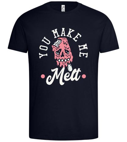 You Make Me Melt Design - Premium men's t-shirt_FRENCH NAVY_front