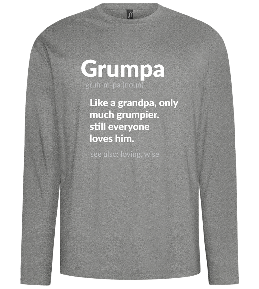 Grumpa Definition Design - Comfort men's long sleeve t-shirt_ORION GREY_front