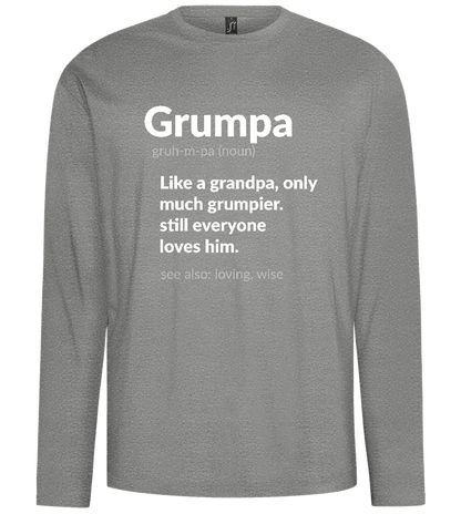 Grumpa Definition Design - Comfort men's long sleeve t-shirt_ORION GREY_front