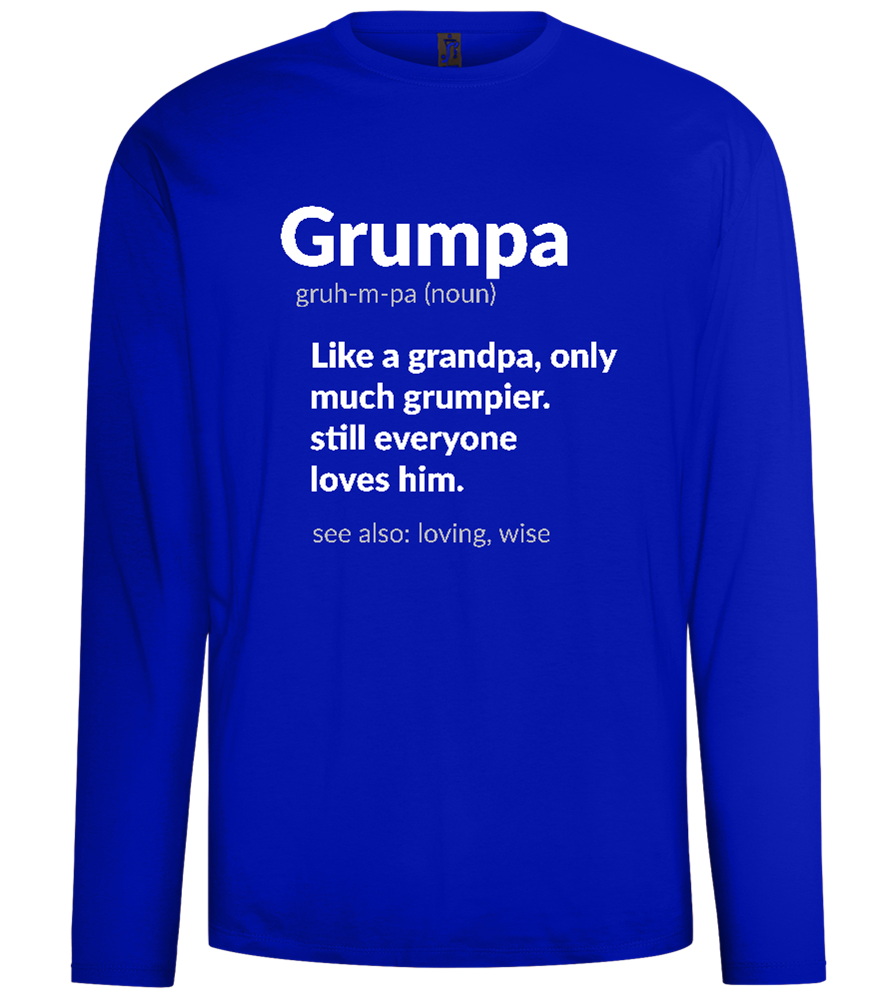 Grumpa Definition Design - Comfort men's long sleeve t-shirt_OVERSEAS_front