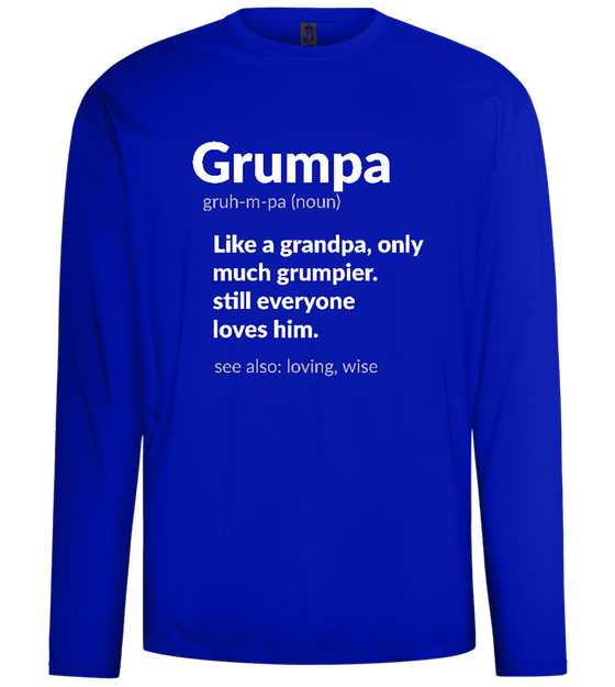 Grumpa Definition Design - Comfort men's long sleeve t-shirt_OVERSEAS_front