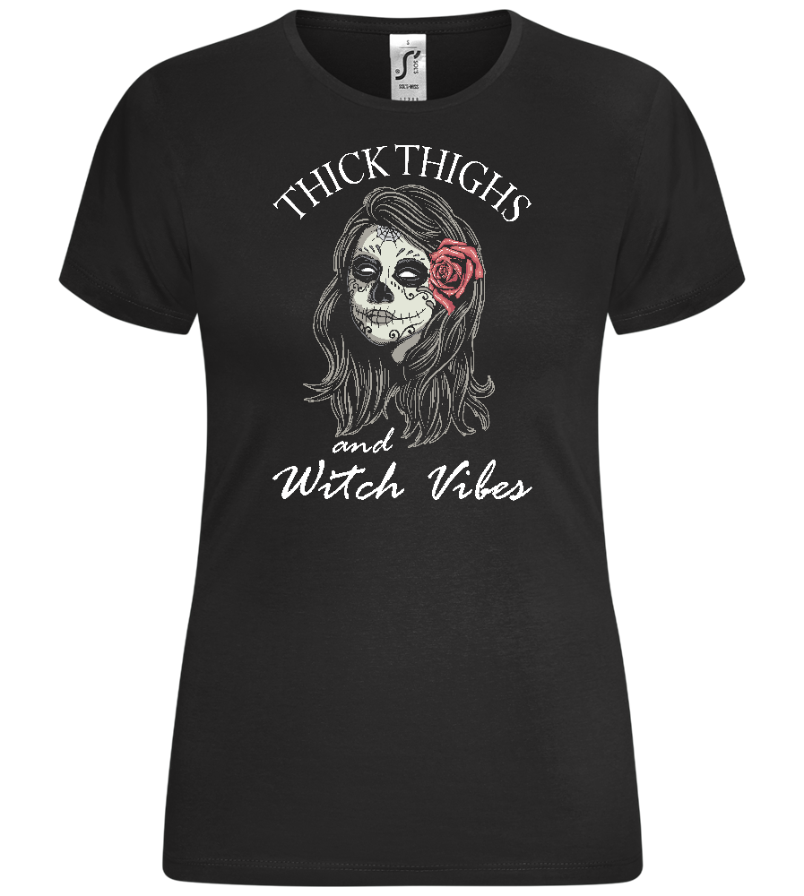 Thick Thighs Design - Comfort women's t-shirt_DEEP BLACK_front