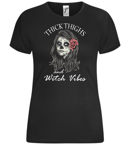 Thick Thighs Design - Comfort women's t-shirt_DEEP BLACK_front