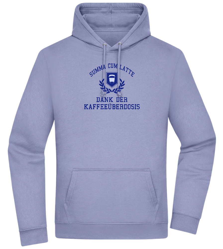 Kaffeeüberdosis Design - Premium Essential Unisex Hoodie_BLUE_front