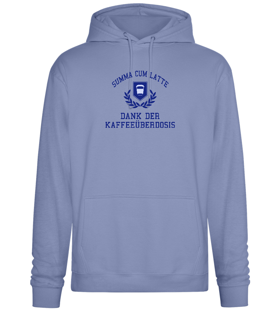 Kaffeeüberdosis Design - Premium Essential Unisex Hoodie_BLUE_front