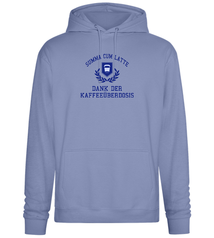 Kaffeeüberdosis Design - Premium Essential Unisex Hoodie_BLUE_front