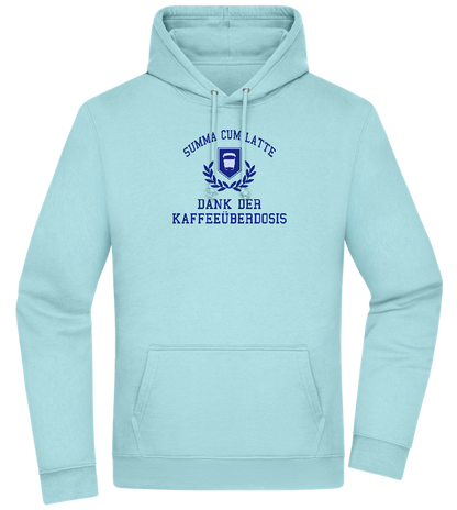 Kaffeeüberdosis Design - Premium Essential Unisex Hoodie_POOL BLUE_front