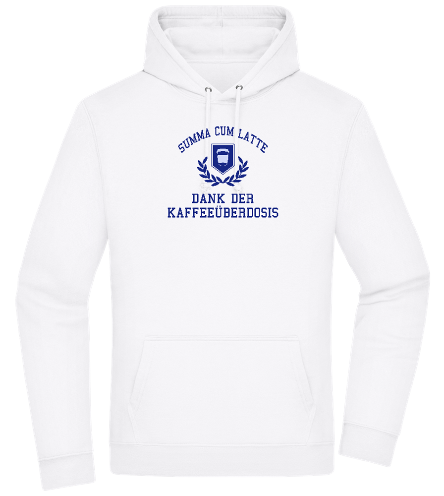 Kaffeeüberdosis Design - Premium Essential Unisex Hoodie_WHITE_front