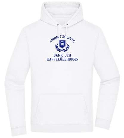 Kaffeeüberdosis Design - Premium Essential Unisex Hoodie_WHITE_front