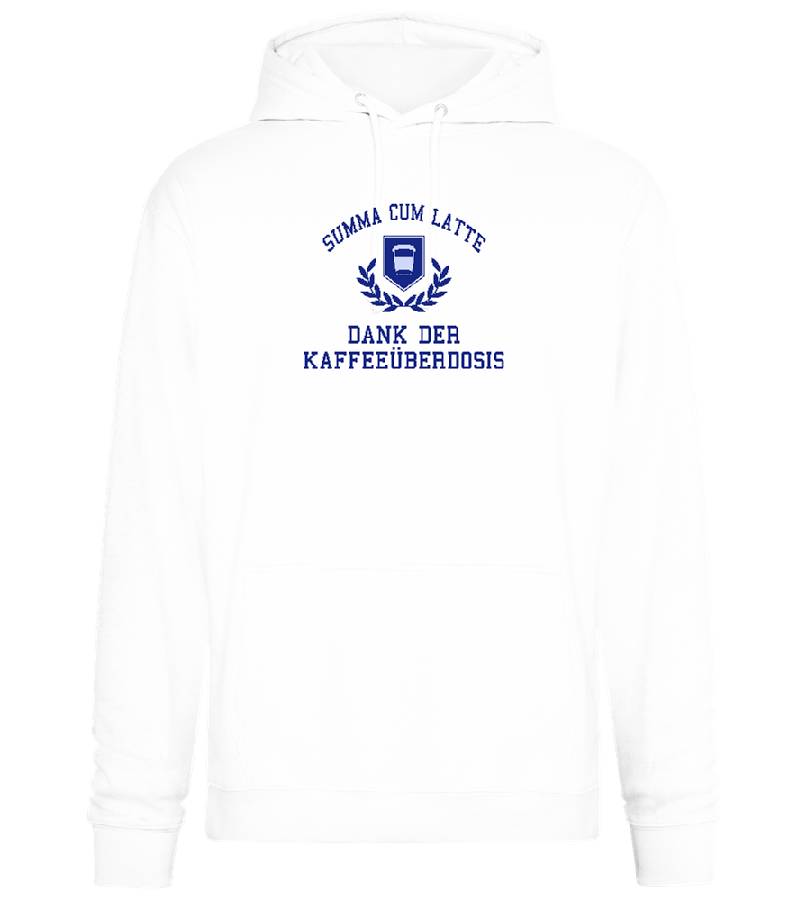 Kaffeeüberdosis Design - Premium Essential Unisex Hoodie_WHITE_front