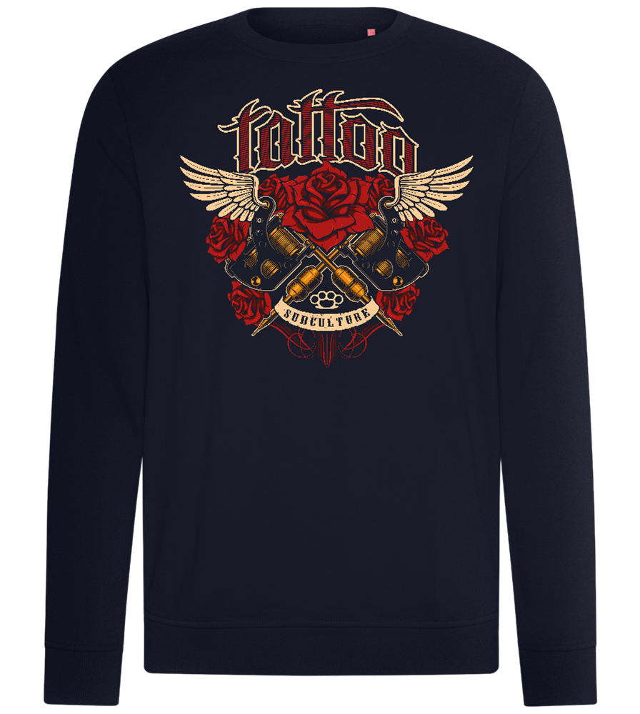 Subculture Tattoo Design - Comfort unisex sweater_FRENCH NAVY_front